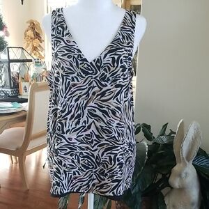 Lilly Pulitzer Black and White Zebra Print Camisole